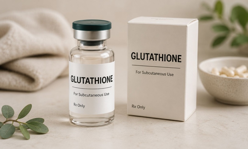 Glutathione injection therapy vial